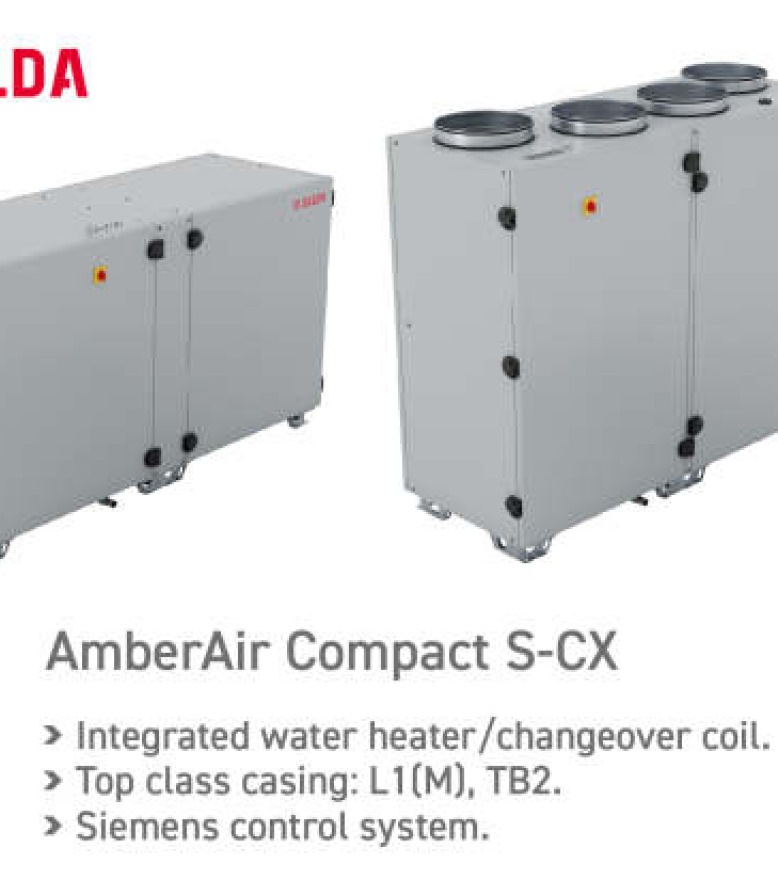 Naujos kartos oro vėdinimo įrenginiai AmberAir Compact S-CX!
